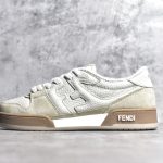 Fendi Match White suede low tops